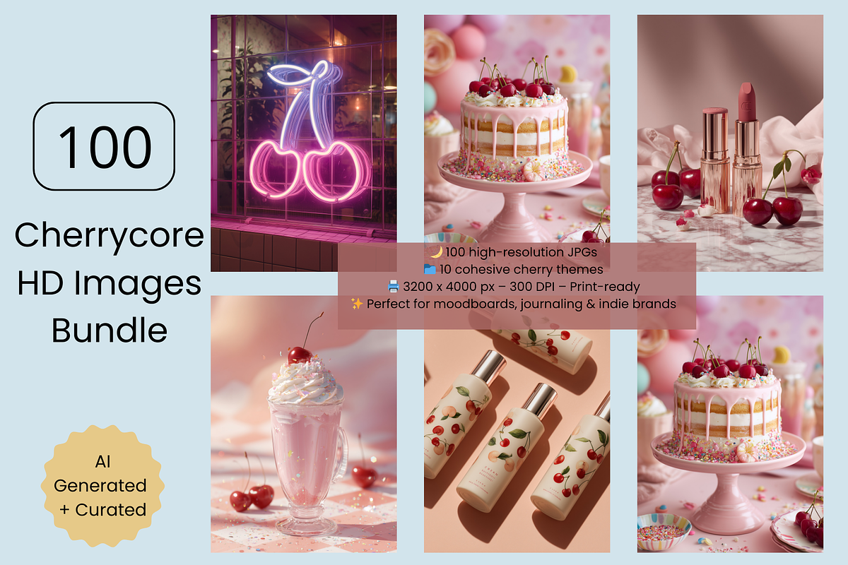 Cherry HD Images Bundle – 100 Pics, a Decorative Illustration by Alerya Studio (Photo 1 of 2)