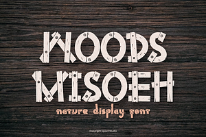 Woods Misoeh - Nature Font, a Sans Serif Font by Iqsiart Studio
