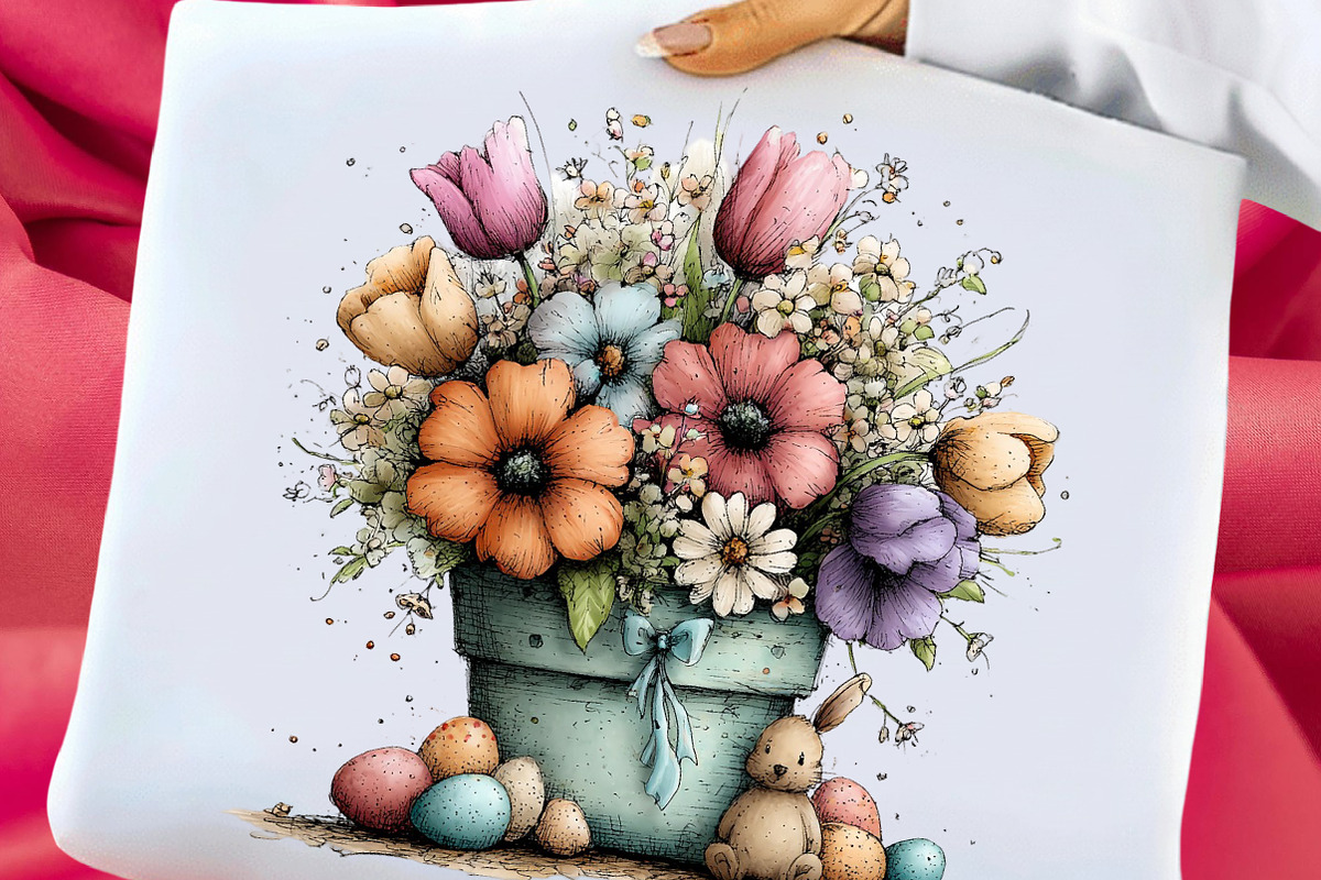 Easter Gift Basket Clipart, an Illustration by Libby Wishes (Photo 3 of 9)