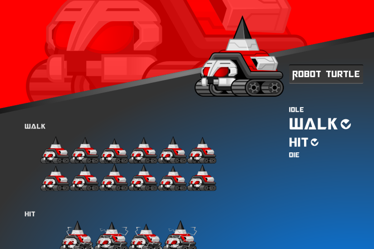 Robot Game Enemies Sprite Art Pack 3, a Graphic by ridjam (Photo 3 of 4)