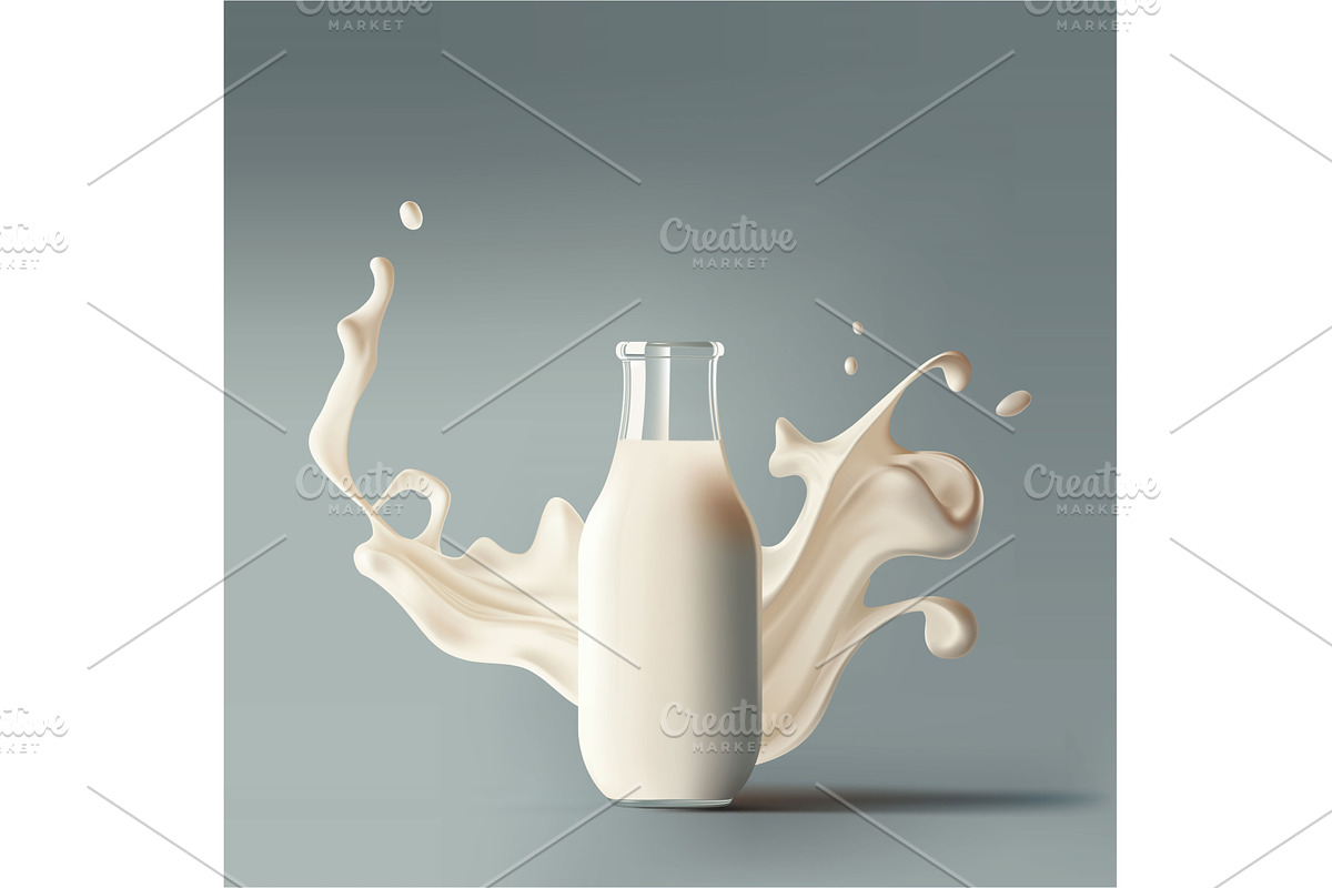 Vector illustration of fresh milk, an Illustration by vectorprro