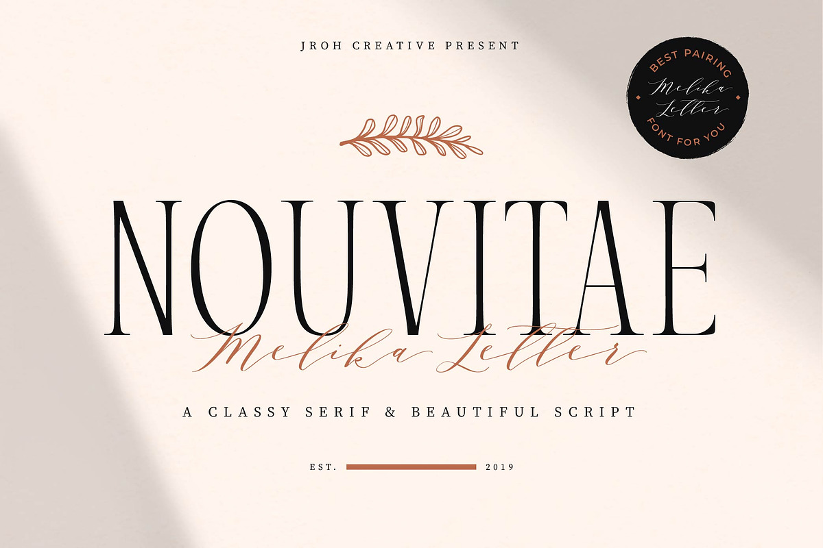 Nouvitae & Melika Letter | Font Pack