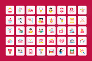 150 Valentine Day Icons, an Emoji Icon by Prosymbols (Thumbnail 6 of 8)