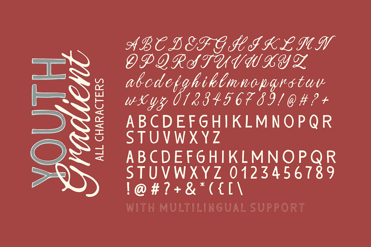 Youth Gradient - Modern Combination, a Script Font by ErgibiStudio (Photo 9 of 10)