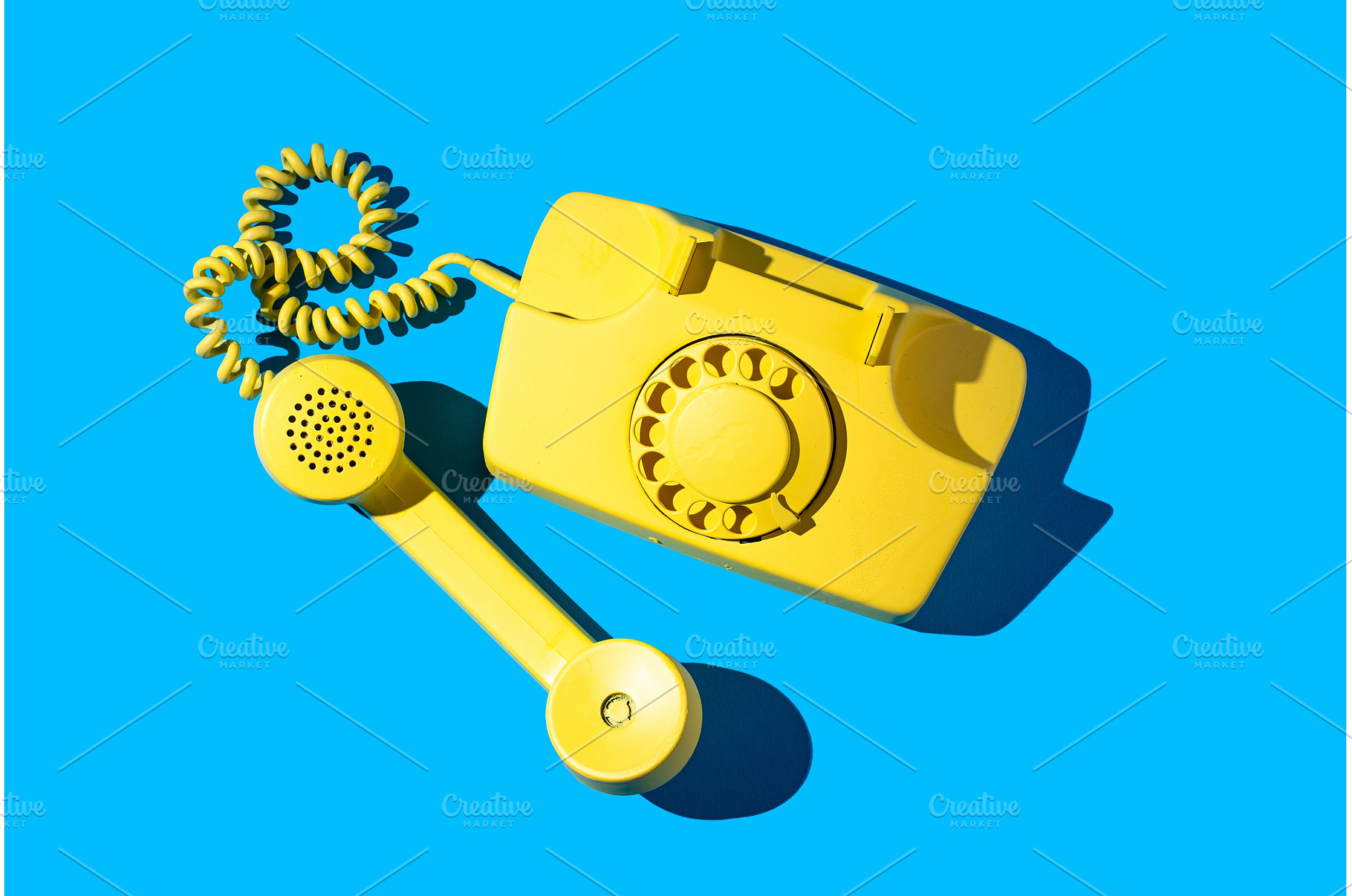 Retro vintage yellow rotary, a Technology Photo by Yulia Furman