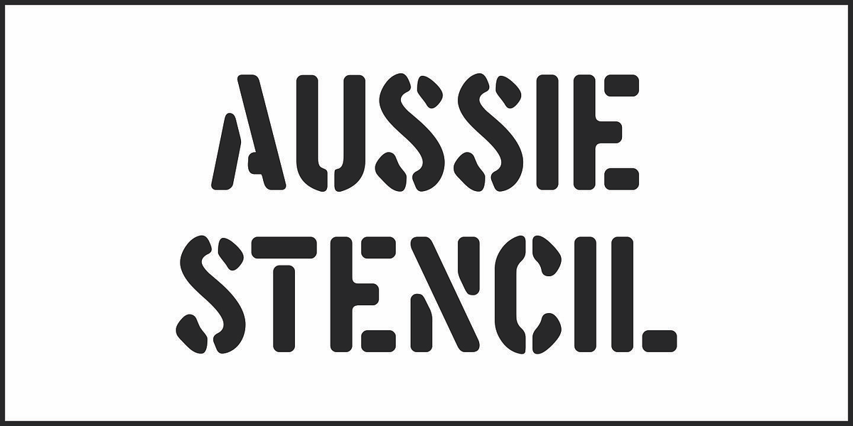 Aussie Stencil JNL, a Sans Serif Font by Jeff Levine Fonts (Photo 2 of 5)