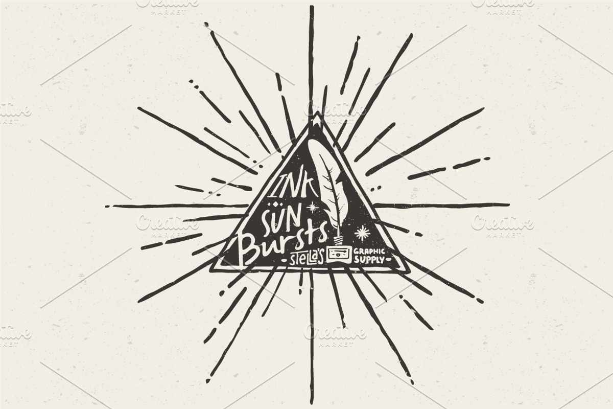 Hand Drawn Sunbursts, an Illustration by Stella's Graphic Supply (Photo 2 of 4)
