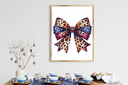 Watercolor Leopard Bows Clipart PNG, a Work Illustration by SinaCreation (Thumbnail 4 of 5)