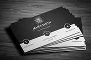 Black & White Minimal Business Card, a Business Card Template by PSD Storm (Thumbnail 2 of 5)