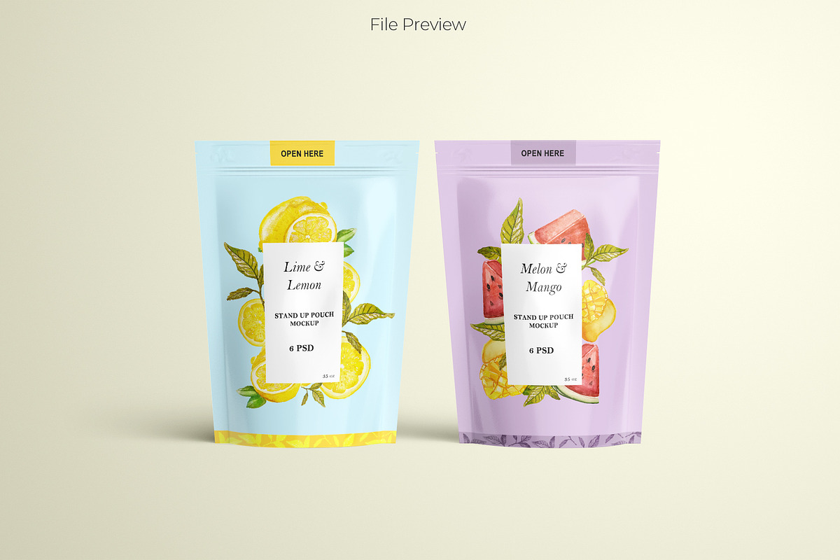 Tall Stand Up Zip Lock Pouch Mockup, a Packaging Mockup by Sheikhadesign (Photo 6 of 11)