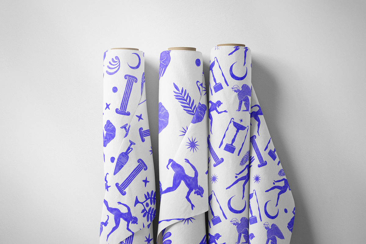 Ancient Greek Illustrations Set, a Pattern Graphic by La Caleya patterns (Photo 3 of 6)