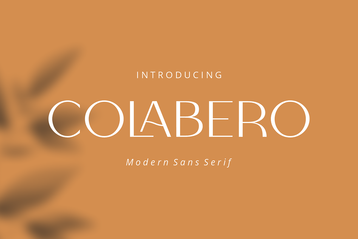 Colabero, Sans Serif Display Font, a Sans Serif Font by Motokiwo (Photo 1 of 10)