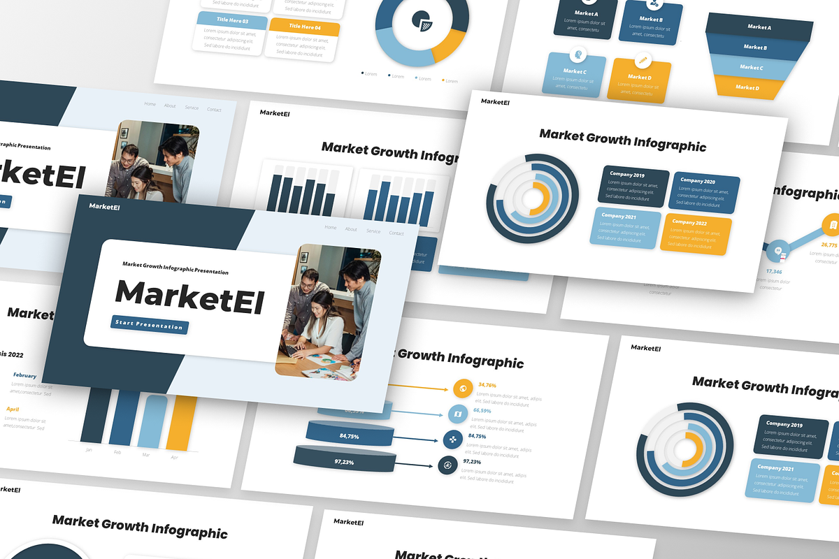 MarketEl - Market Growth GoogleSlide, a Presentation Template by GraphauseProject (Photo 4 of 6)