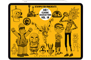 Bundle 3 Classic Character-Stamp Set, a Brush Add-On by LA Studio Sthlm (Thumbnail 3 of 17)