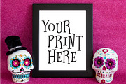 Candy Skull Mockup with Glitter, a Holiday Photo by kissandmockup (Thumbnail 1 of 2)