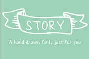 Story- a HandDrawn Font just for you, a Font by Shelly Laslo Illustration (Thumbnail 1 of 2)