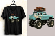 Christmas Monster Truck Sublimation, an Illustration by SVGArt (Thumbnail 5 of 8)