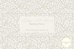 Ditsy Toile Floral - Beige