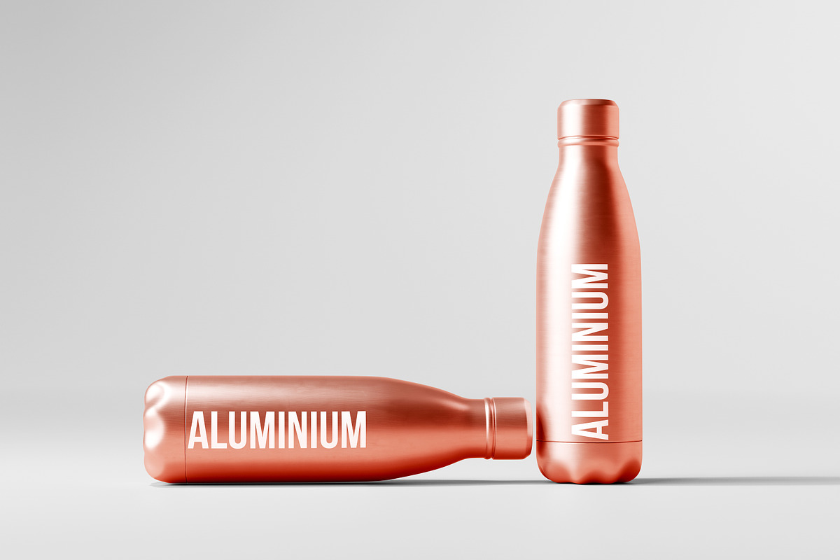 Aluminum Water Bottle Mockup Bundle, a Packaging Mockup by pmvch (Photo 29 of 51)