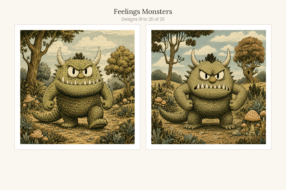 Feelings Monsters Clip Art, 20, an Education Illustration by LanternkinStudio (Photo 9 of 13)