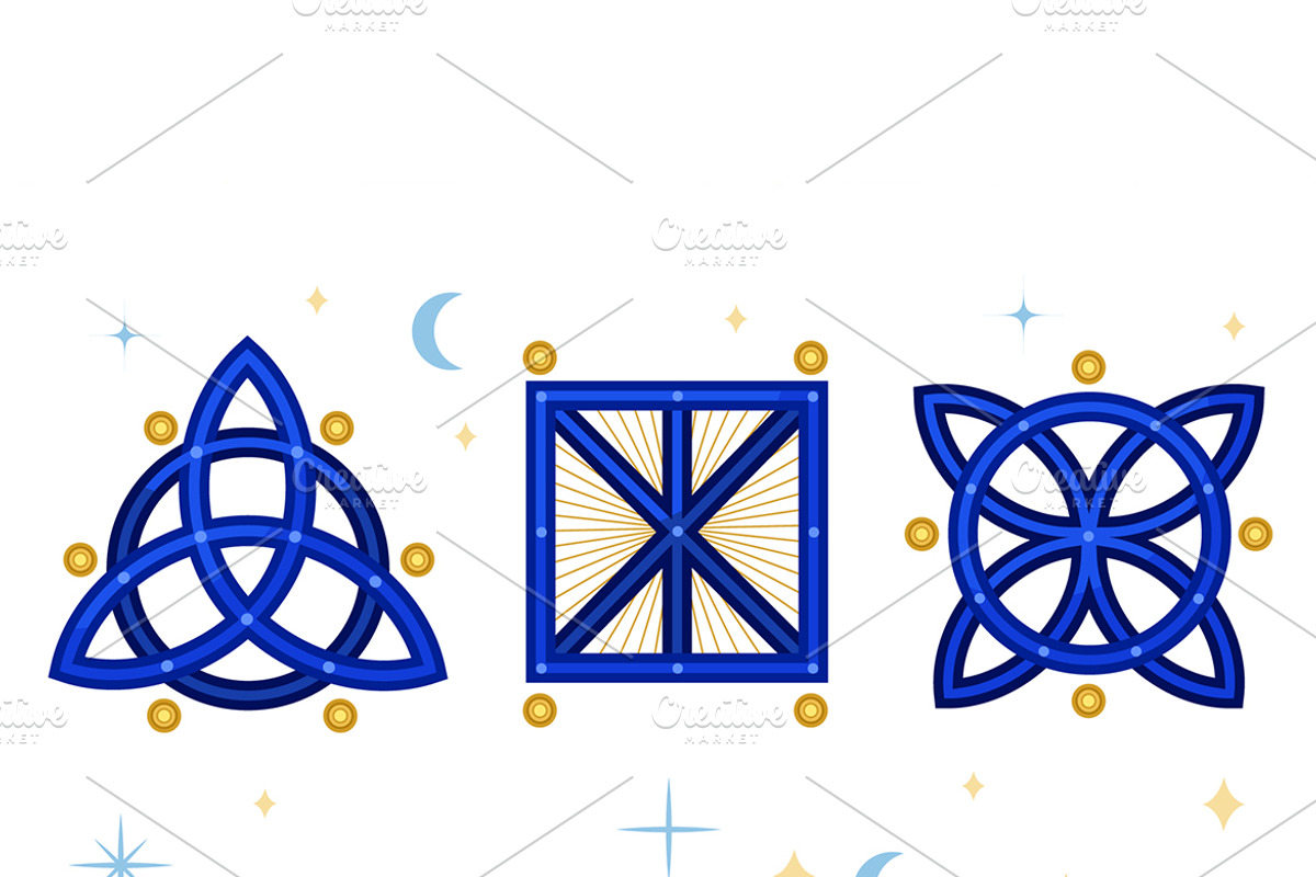 Flat Wiccan Symbols Illustration, a Solid Icon by MISS CHATZ (Photo 3 of 3)