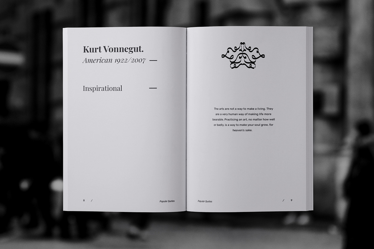 Simple Quotes Book Template, a Stationery Template by Meknya (Photo 6 of 13)