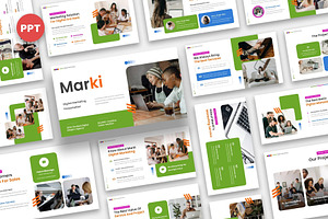 Marki - Digital Marketing Powerpoint, a Presentation Template by Fit-tee