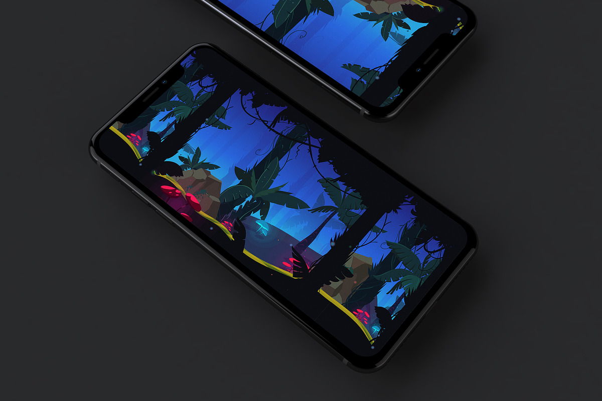 Deep jungle background, an Illustration by 2dvillShop (Photo 2 of 2)