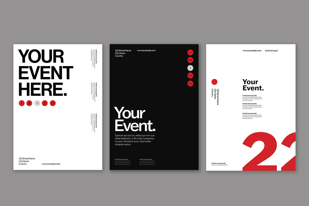 Minimal Typographic Poster Layout, a Poster Template by wavebreak