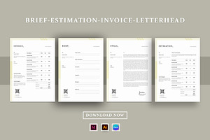 Business Stationery Template Pack, a Stationery Template by Design Zone