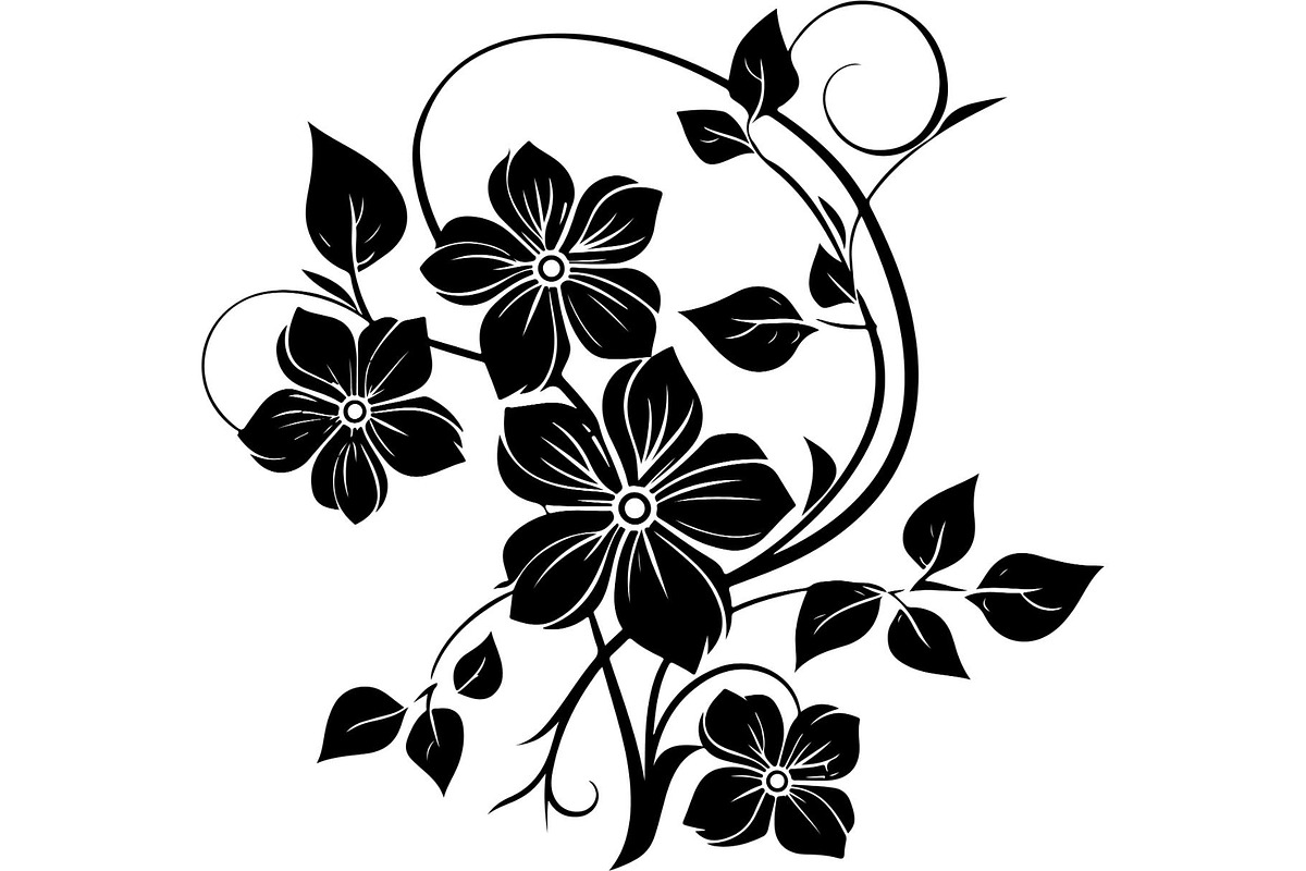 Elegant Botanical Flower Silhouette, an Object Graphic by Designer_Momina (Photo 6 of 16)