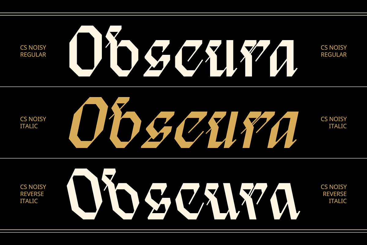 CS Noisy – Blackletter Font, a Blackletter Font by Craft Supply Co. (Photo 4 of 8)