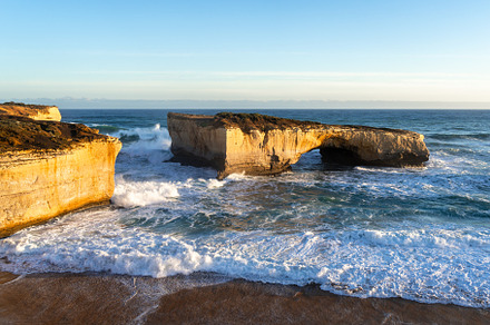 Sunset at London Bridge, Twelve Apostles, Great Ocean Road, Aust, a Nature Photo by GoodGoods