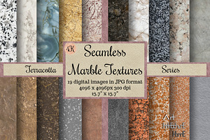 Seamless Marble Texture - Terracotta