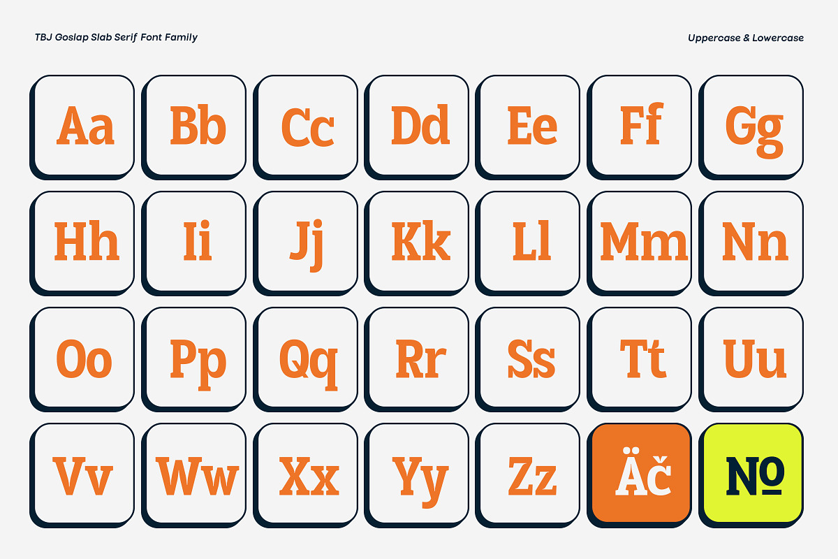 TBJ Goslap Slab Font Family, a Slab Serif Font by Taboja Studio (Photo 2 of 21)