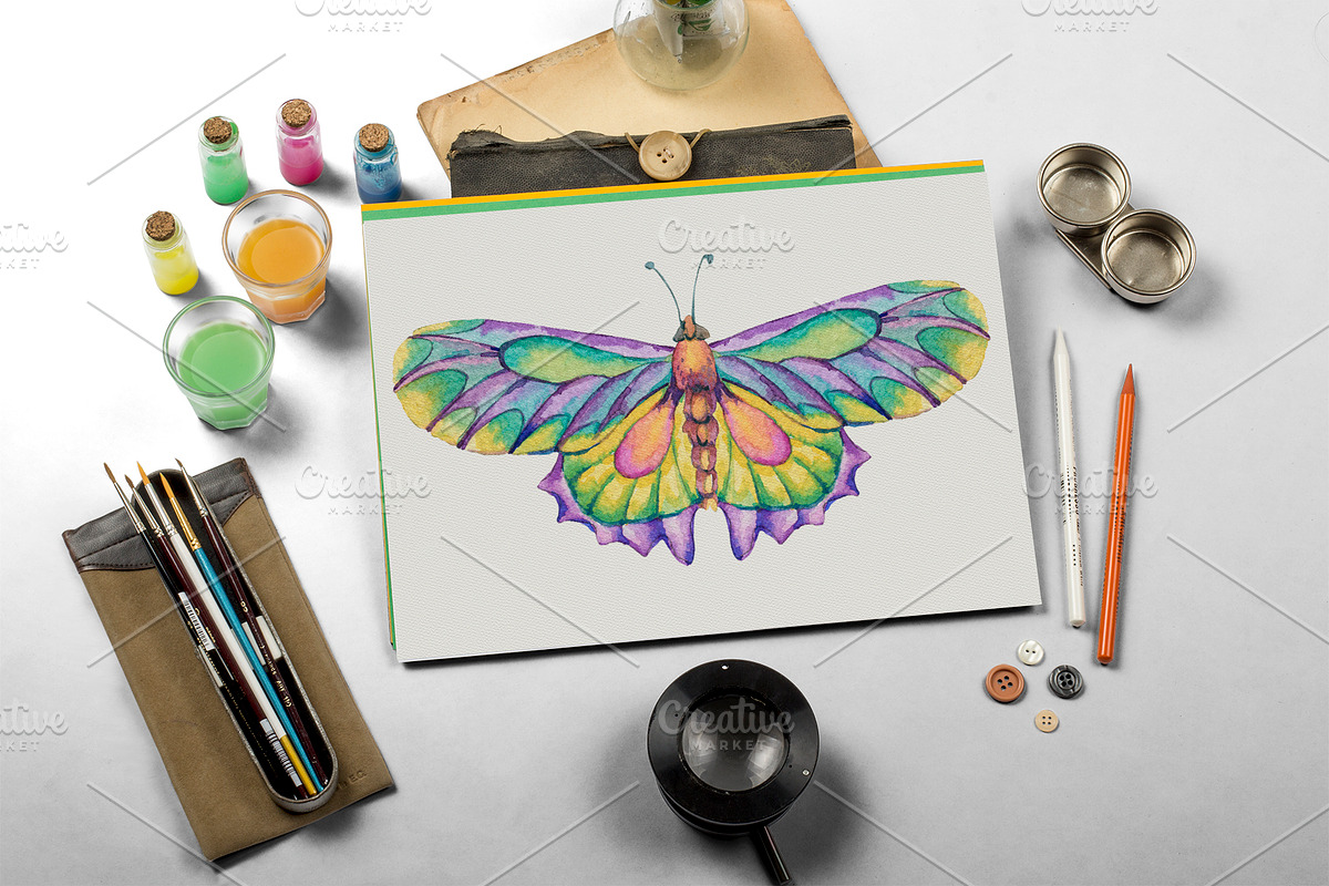 Colorful Butterflies Clip Art, an Illustration by Belusuab (Photo 5 of 5)