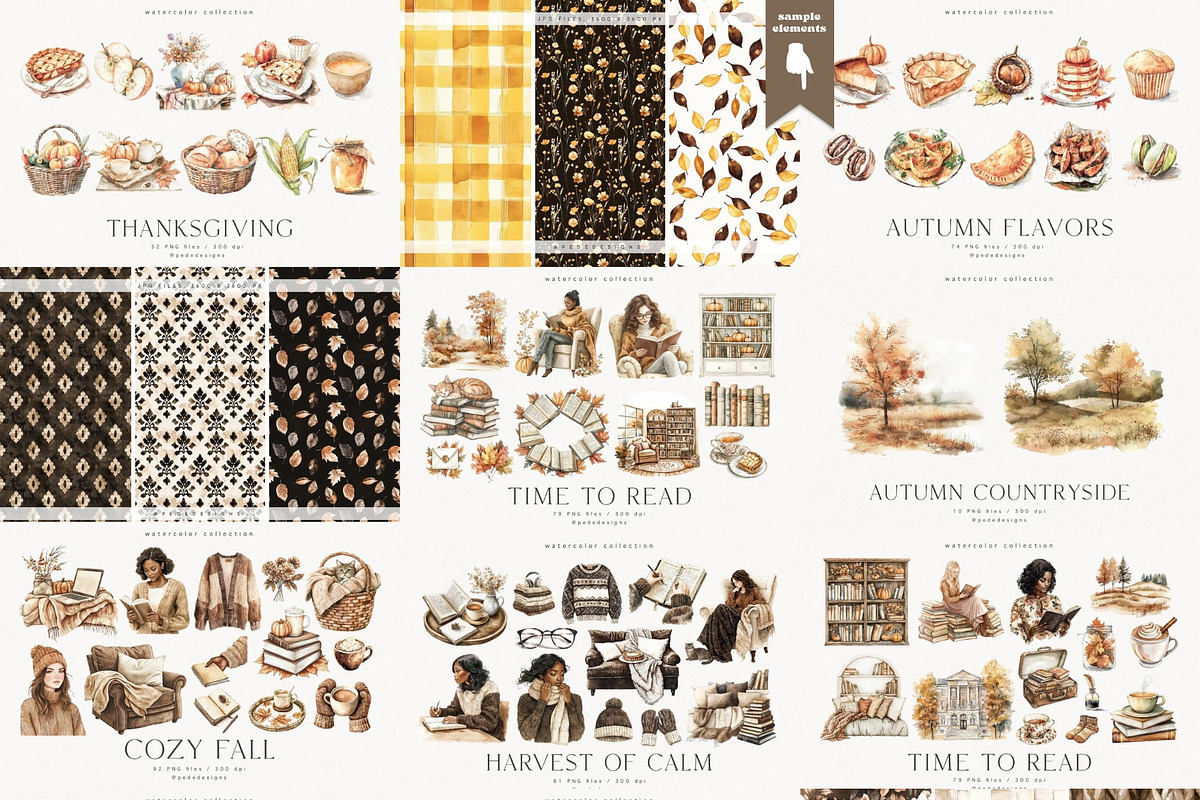 Autumn Mega Bundle 2000+, a Seasonal Illustration by PeDe Designs (Photo 17 of 17)