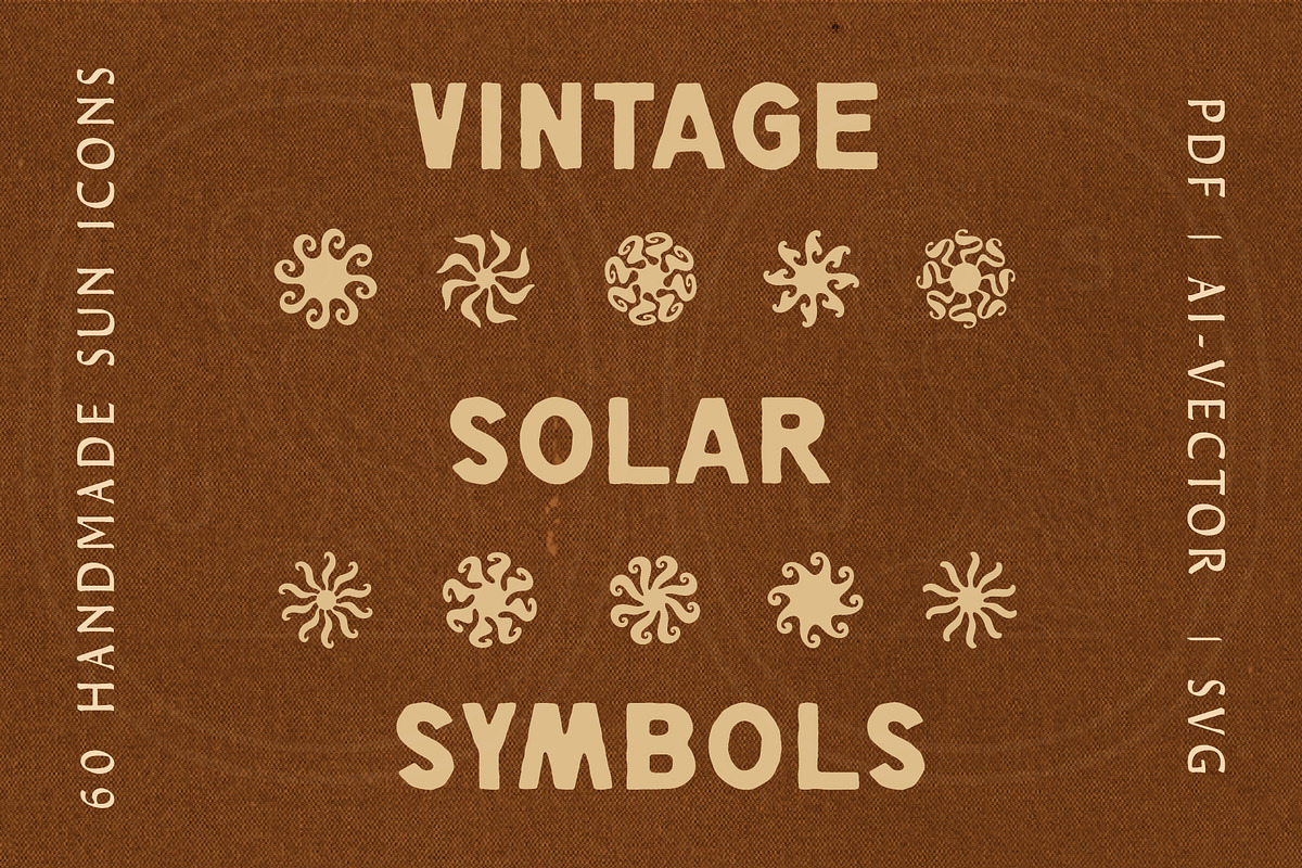 Vintage Solar Symbols, a Decorative Illustration by UglaStudio (Photo 1 of 6)