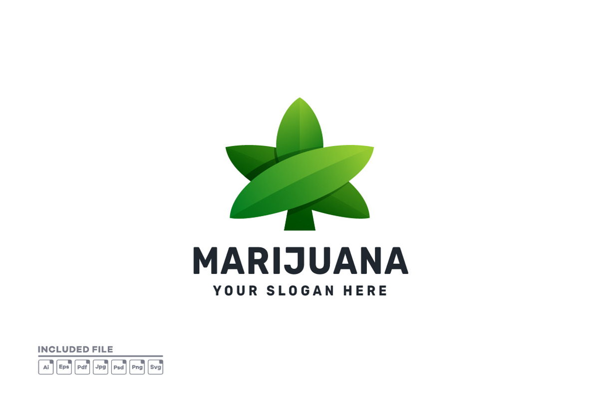Marijuana Gradient Colorful Logo, a Branding & Logo Template by yuanesei