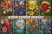 Floral Stained Glass Coloring Page, an Education Illustration by Design Station (Thumbnail 3 of 5)