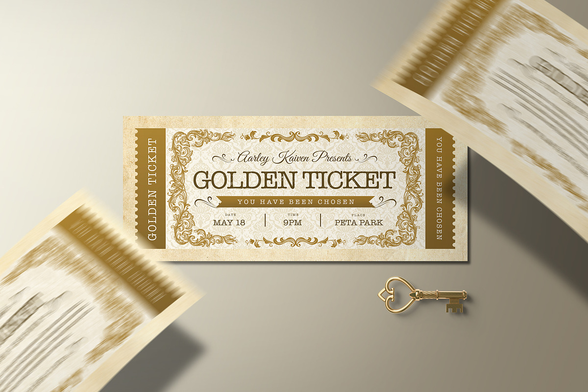Vintage Golden Ticket, a Card Template by Aarley Kaiven (Photo 4 of 4)