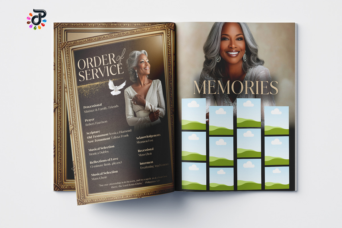 Elegant Canva Obituary Template, a Brochure Template by Protech Design ENT (Photo 7 of 9)