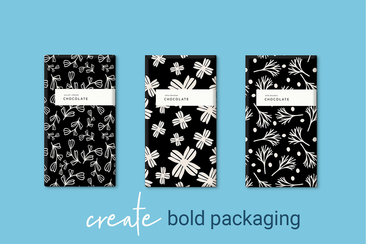 Modern Florals  Seamless Patterns, a Pattern Graphic by Sweet Fig (Photo 4 of 6)