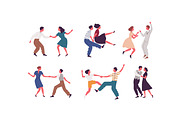 Couples dancing lindy hop, swing set, a Person Illustration by Good Studio (Thumbnail 5 of 5)