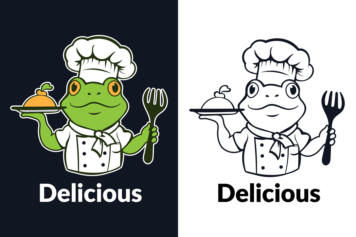 Cartoon Frog Chef, a Branding & Logo Template by Saba Vector
