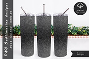 Silver glitter 20oz Skinny Tumbler, an Object Graphic by AnastasiaWatercolor (Thumbnail 4 of 6)