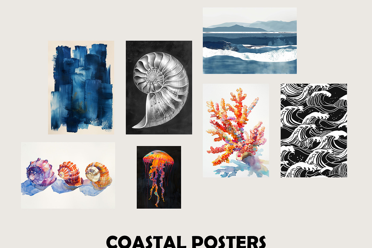 Coastal Wall Gallery Posters, a Graphic by SunnyAfternoons (Photo 12 of 14)