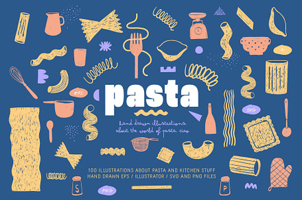 Italian Food Vector Illustration
