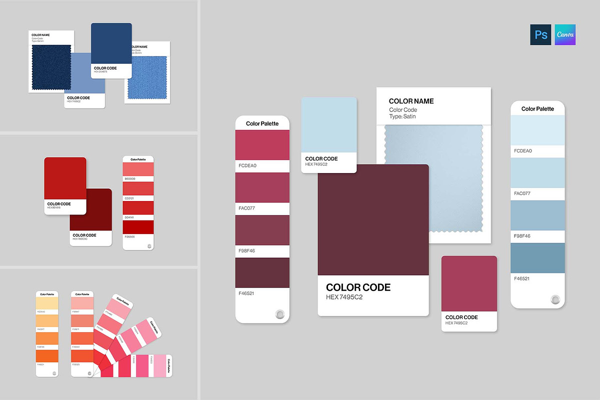 Color Palette Mockup Template, a Branding & Logo Template by ...