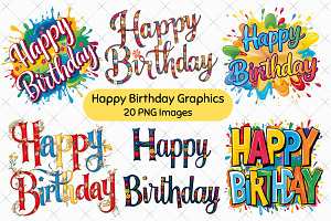 Happy Birthday Graphics, a Graphic by Catchy Ideaz